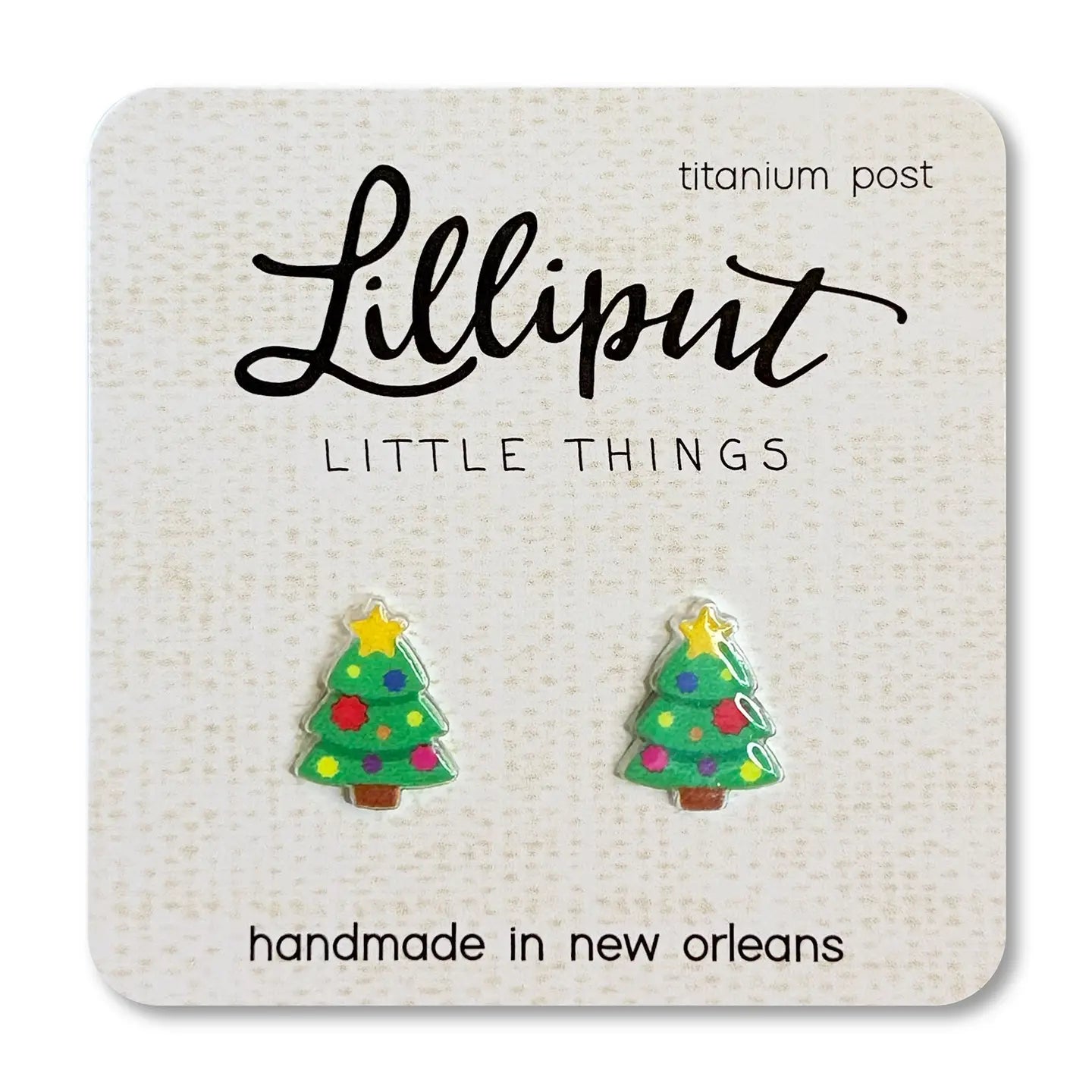 Lilliput Christmas Tree Earrings