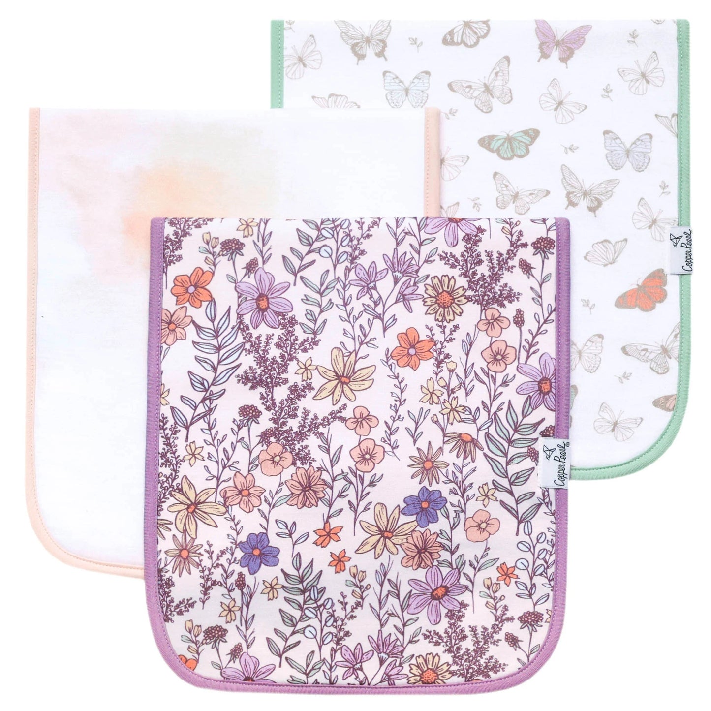 Burp Cloths Flora Set of 3