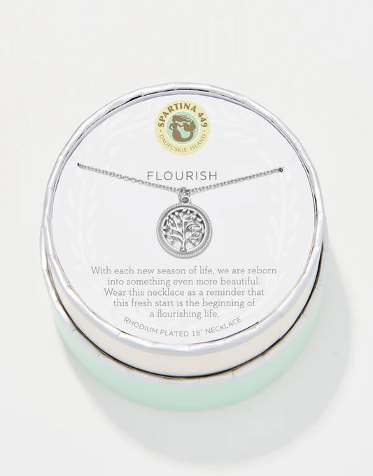Sea La Vie Necklace 18" Flourish/Tree of Life Silver
