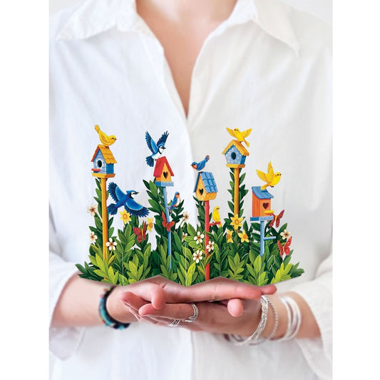 Mini Birdhouse Garden Pop-up Card