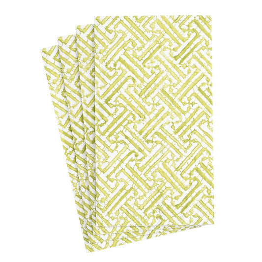 Guest Towel Fretwork Moss Green Paper Napkins