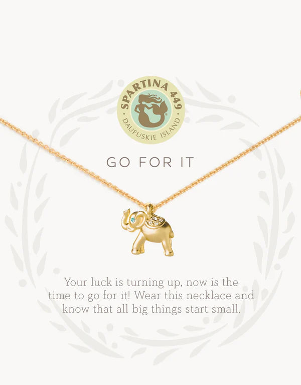 Sea La Vie Necklace 18" Go For it/Elephant Gold