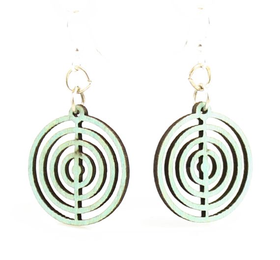 Circle Blossoms Wood Earrings