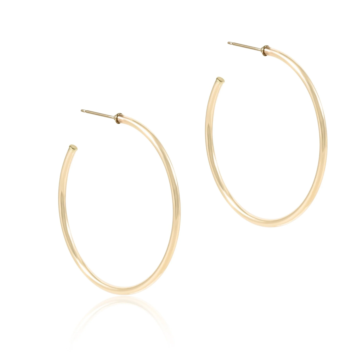 Round Gold 1.75" Post Hoop