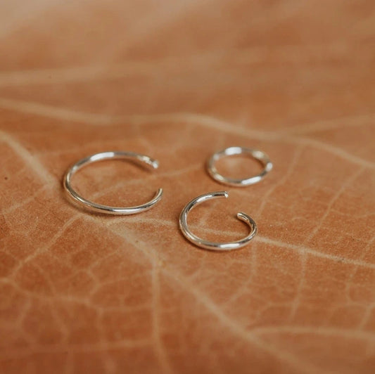 Tiny Hoops 7mm Sterling Silver