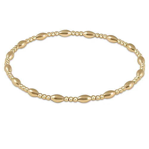 Harmony Sincerity Pattern 2mm Bead Bracelet Gold