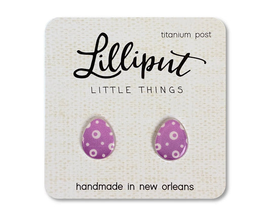 Lilliput Easter Egg Earrings Purple