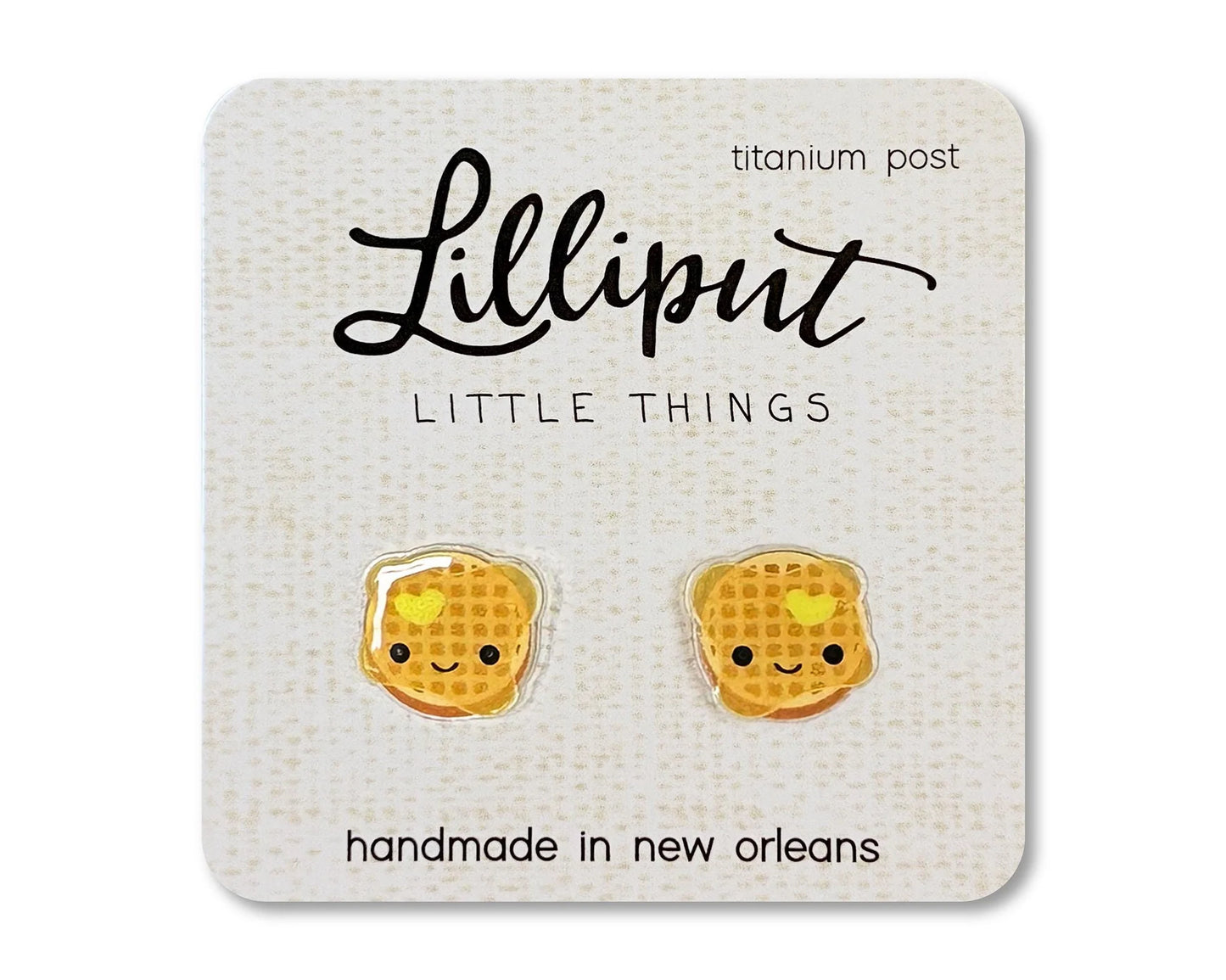 Lilliput Kawaii Waffle Earrings