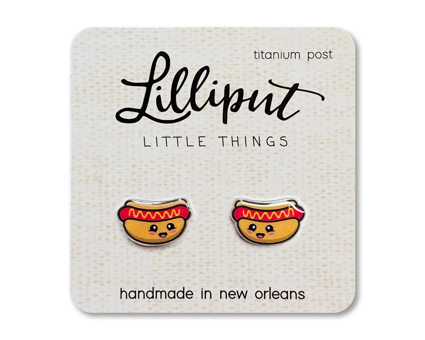 Lilliput Kawaii Hot Dog Earrings