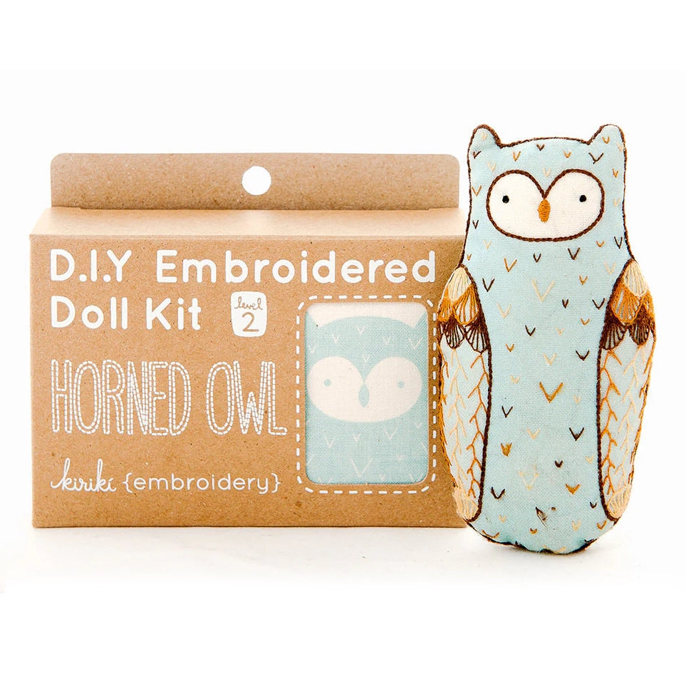 Horned Owl Embroidery Kit