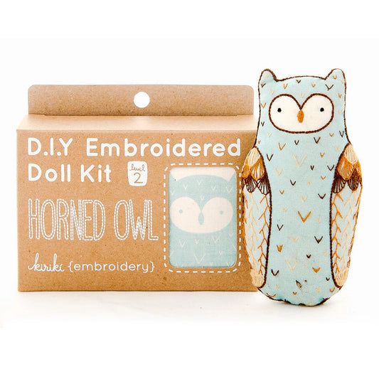 Horned Owl Embroidery Kit