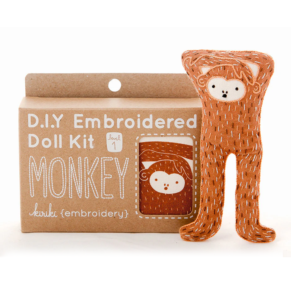 Monkey Embroidery Kit
