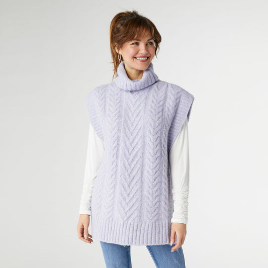 Iris Turtleneck Cable Knit Vest