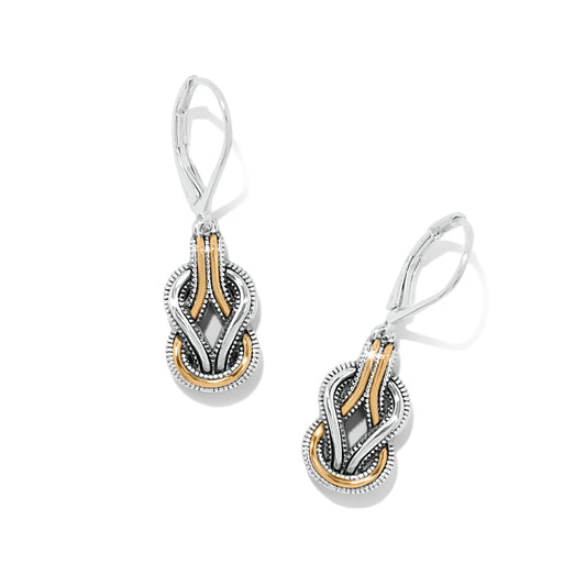 Interlok Harmony Leverback Earrings Two Tone