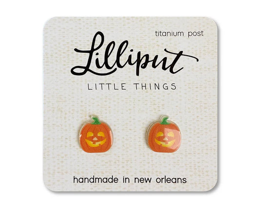 Lilliput Earrings Jack O Lantern