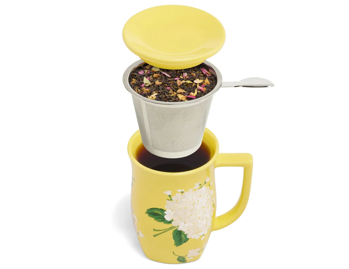 Fiore Hydrangea by Draper James Steeping Cup with Infuser
