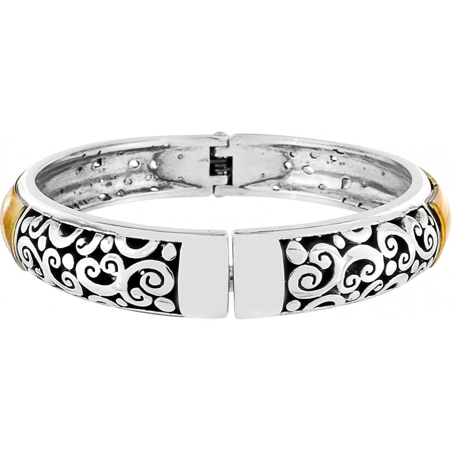 Catania Hinged Bangle Black/Silver