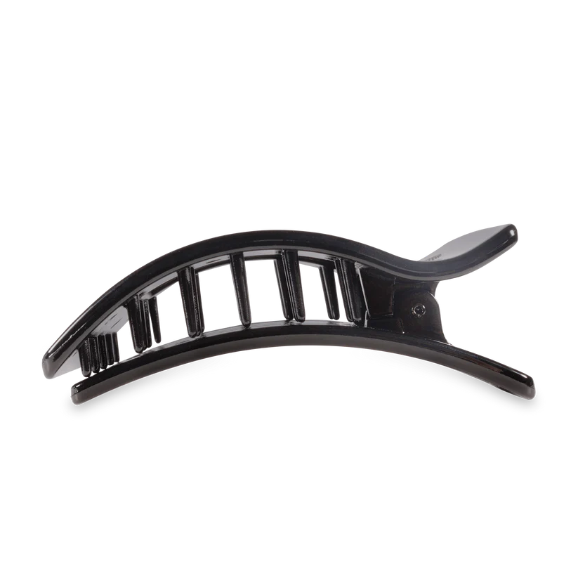 Teleties Large Flat Rectangle Hair Clip Jet Black