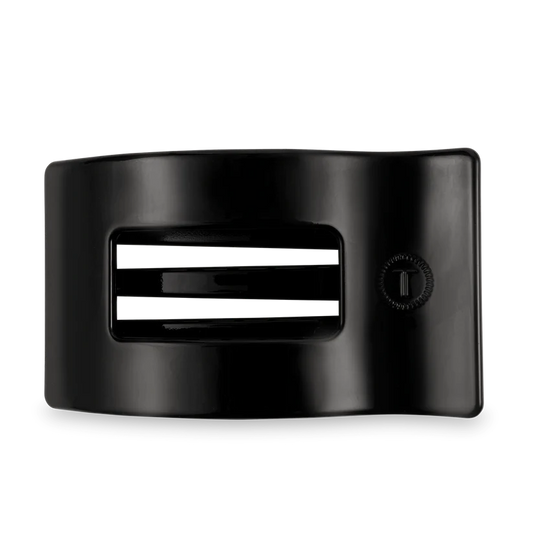 Teleties Large Flat Rectangle Hair Clip Jet Black