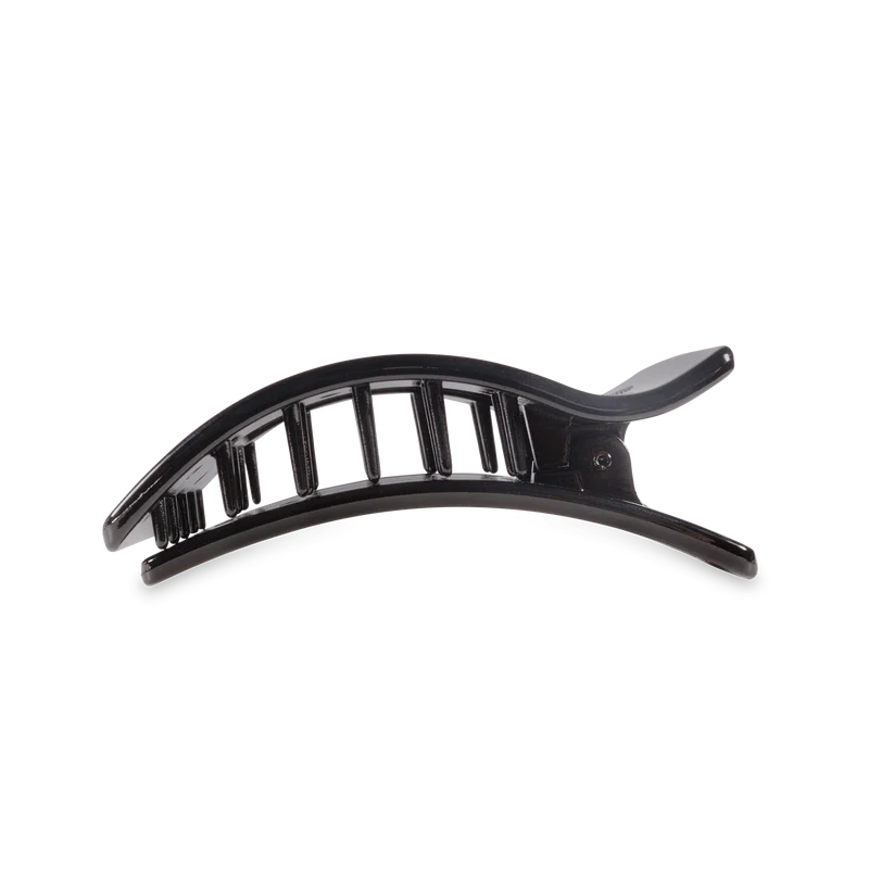 Teleties Medium Flat Rectangle Hair Clip Jet Black