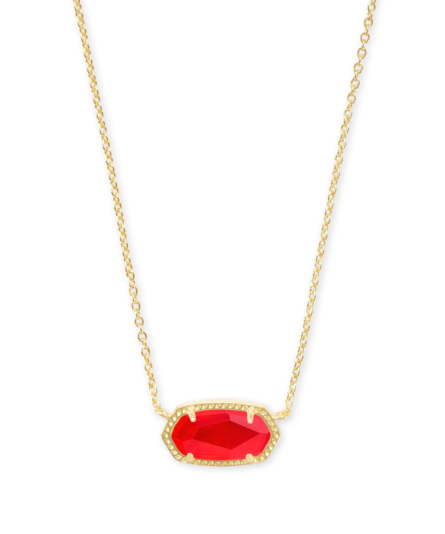 Elisa July Birthday Gold Necklace Red Illusion