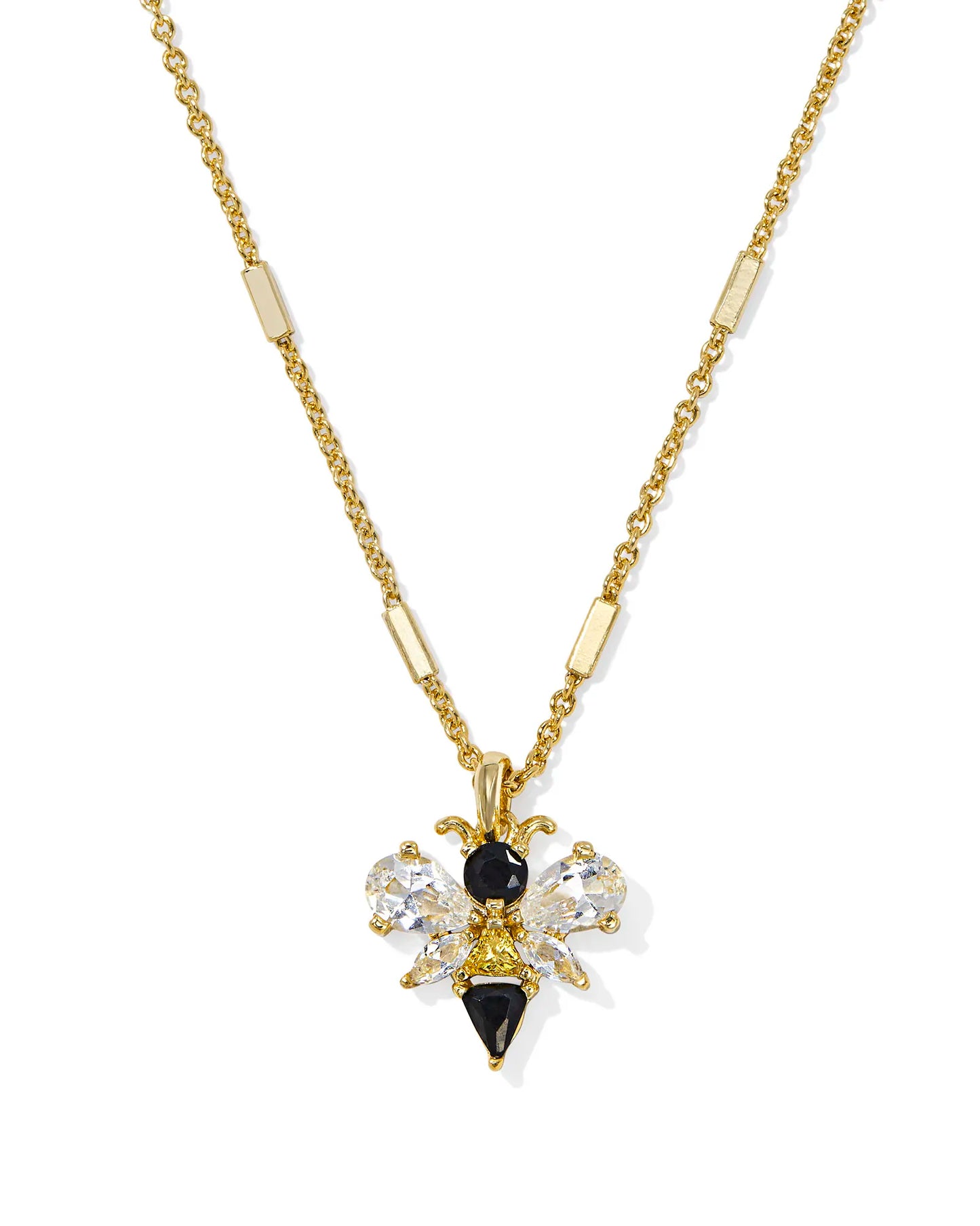 Bee Short Pendant Necklace Gold