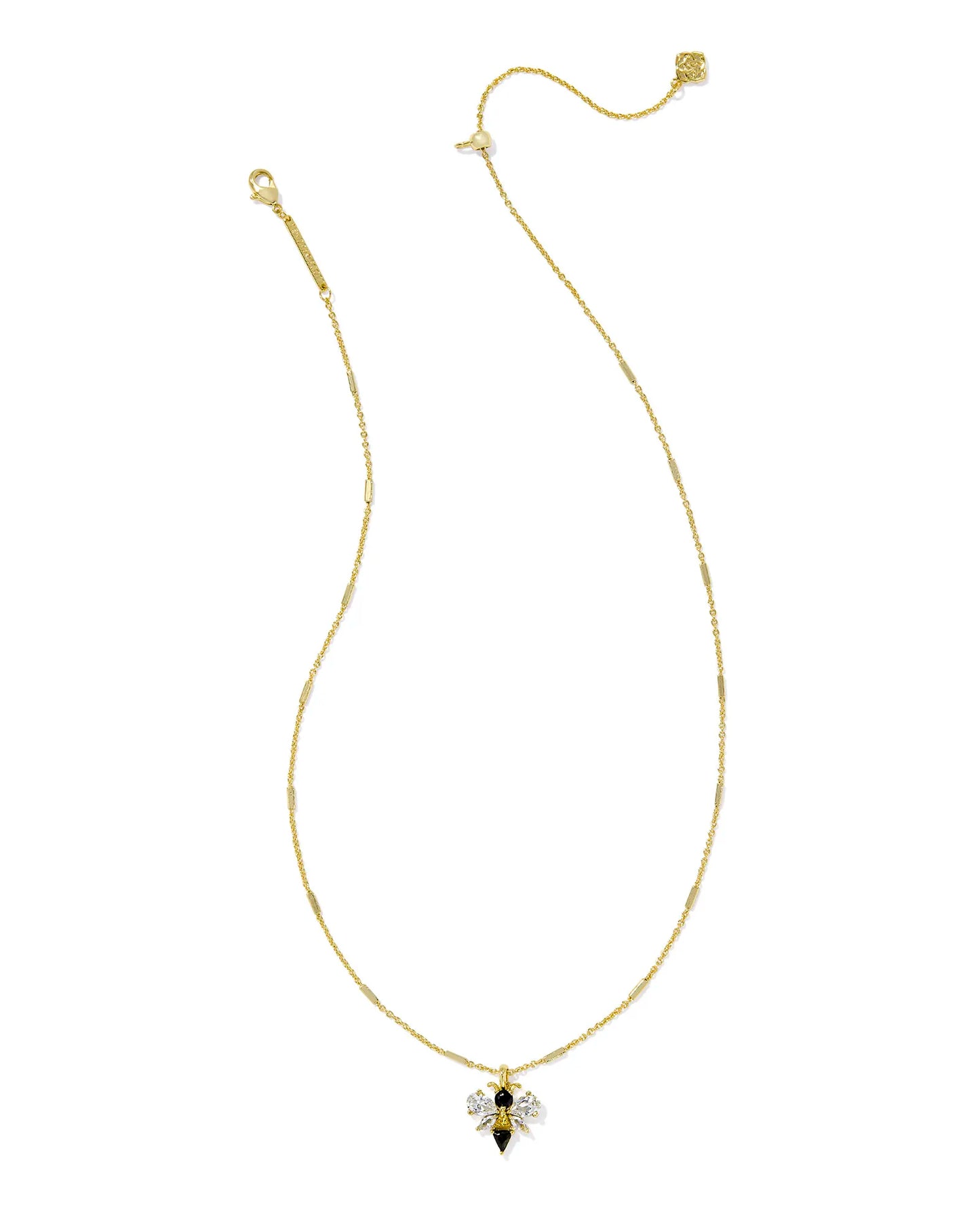 Bee Short Pendant Necklace Gold