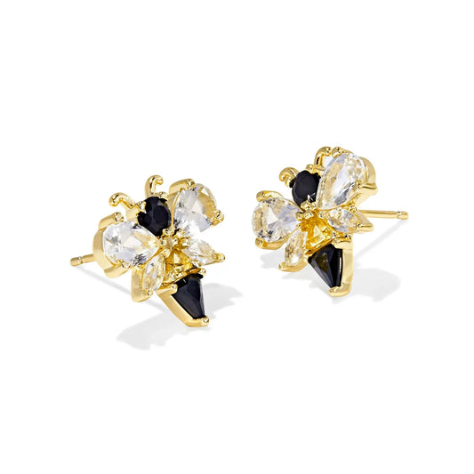 Bee Stud Earrings Gold