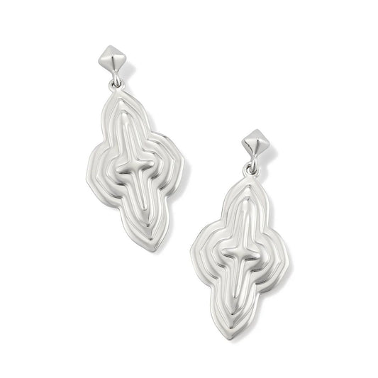Abbie Drop Earrings Silver Metal