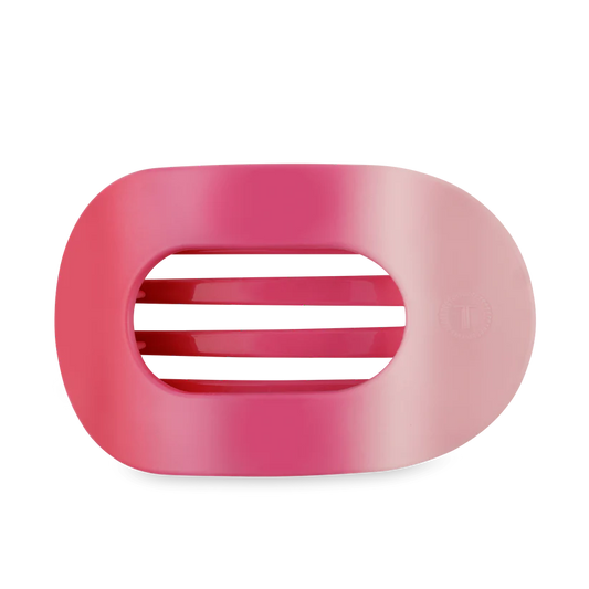 Teleties Large Flat Round Clip Kiss & Tell