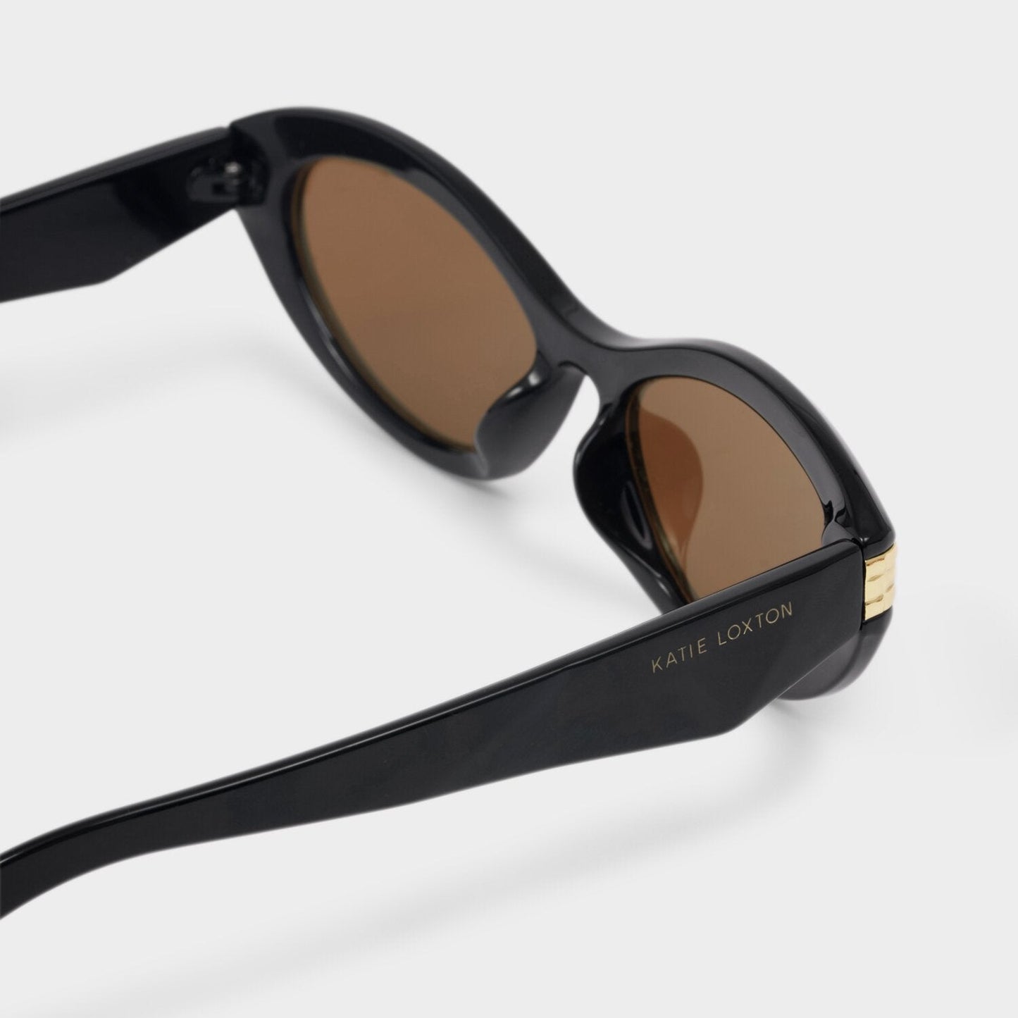 Bordeaux Slim Oval Sunglasses in Black