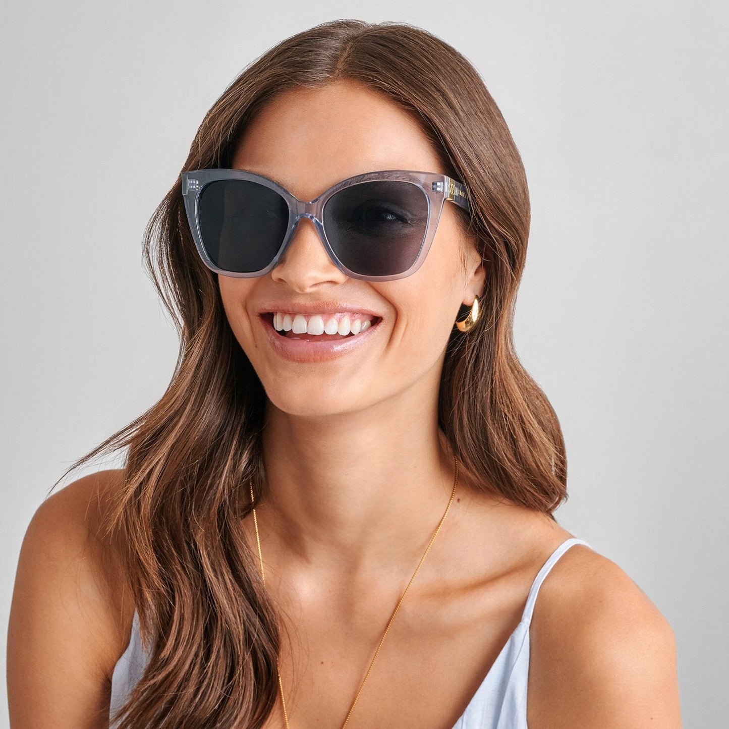 Mykonos Oversized Cat-Eye Sunglasses Blue