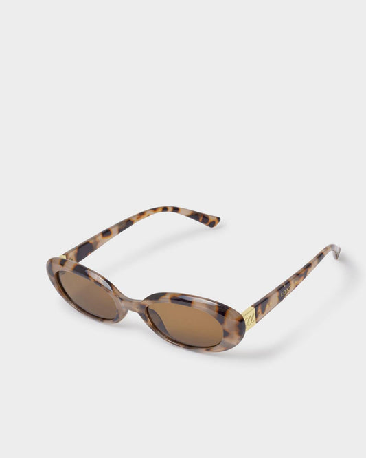 Nissi Light Tortoiseshell Slim Oval Sunglasses