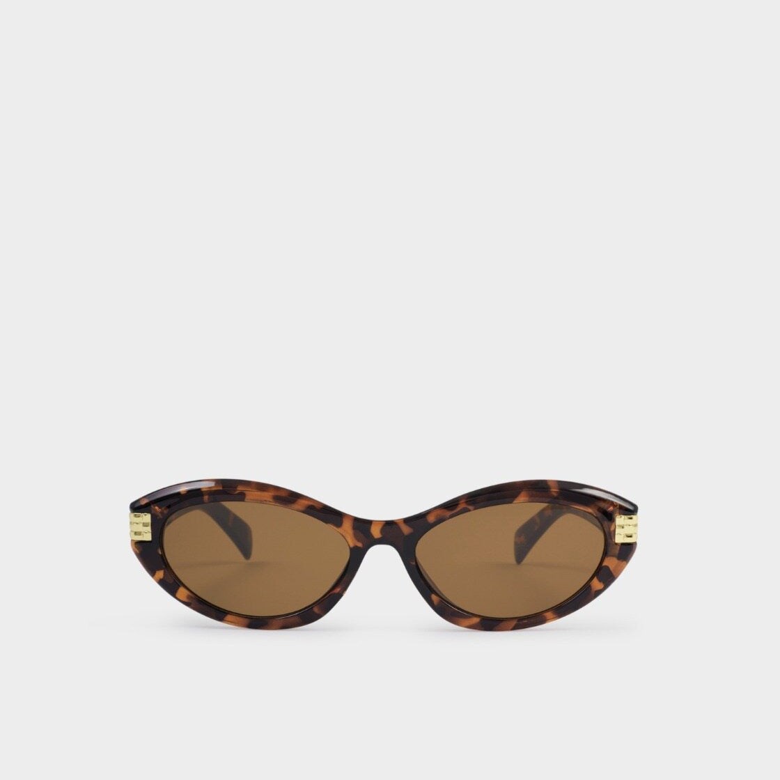 Bordeaux Slim Oval Sunglasses in Dark Tortoiseshell