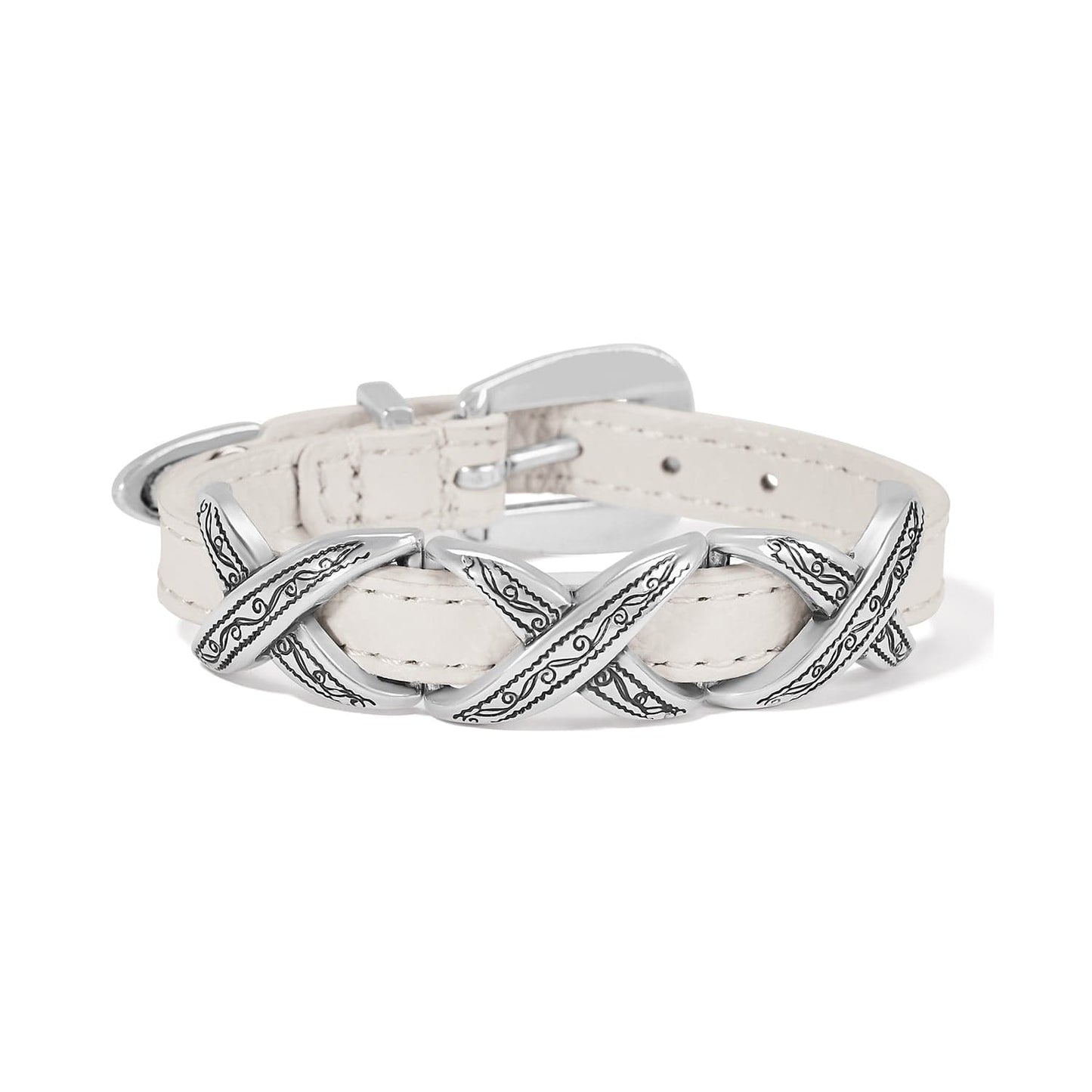 Kriss Kross Etched Bandit Bracelet White