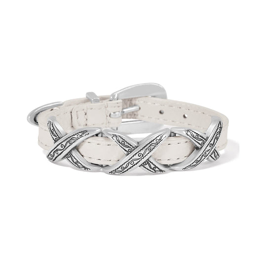 Kriss Kross Etched Bandit Bracelet White