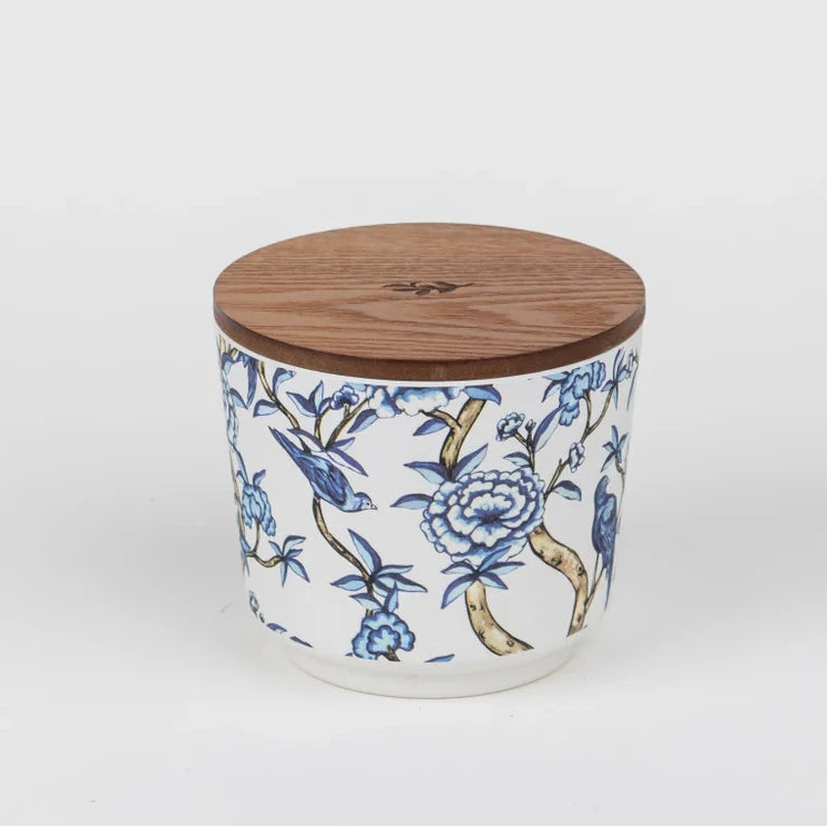 Classic Linen Patterned 3 Wick Candle
