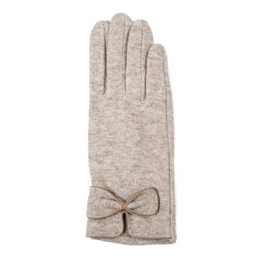 Mindy Bow Taupe Glove