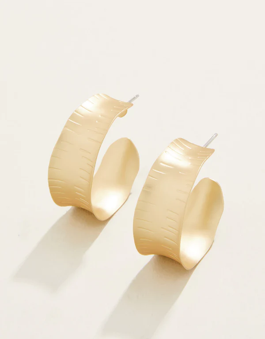 Queenie Midi Hoop Earring Gold