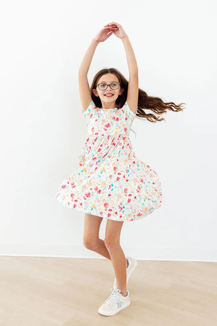 Painted Posies S/S Pocket Twirl Dress