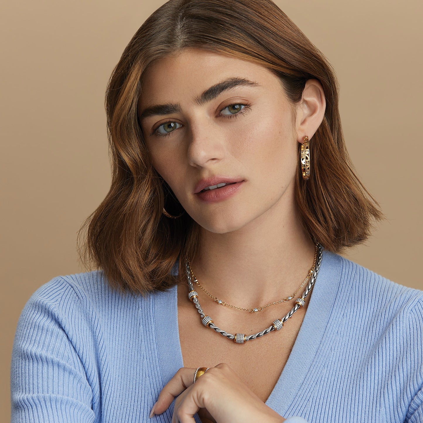 Meridian Necklace Two Tone