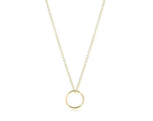 16" Necklace Gold Halo Gold Charm