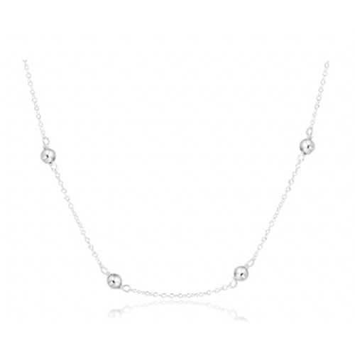 17" Choker Simplicity Chain Sterling Silver Classic 4mm Necklace
