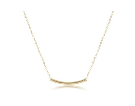 16" Necklace Gold Bliss Bar Small