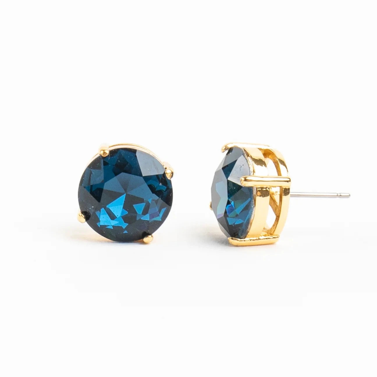 Cleo Boxed Post Earring Navy