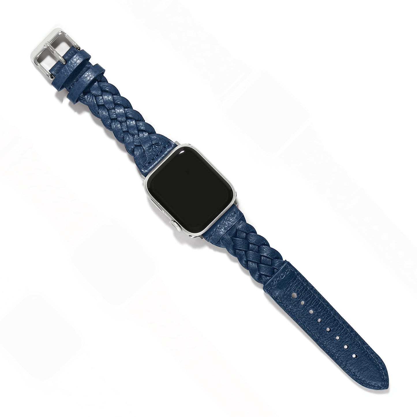 Sutton Braided Leather Watch Band French Blue