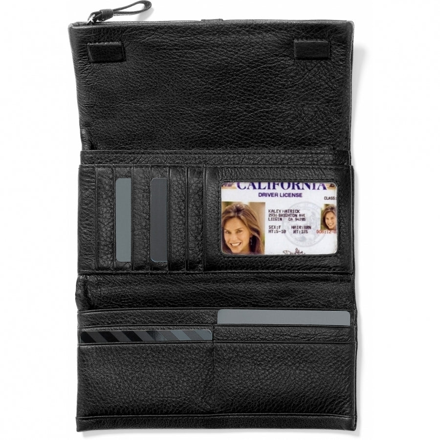 Nolita Shimmer Large Wallet Black