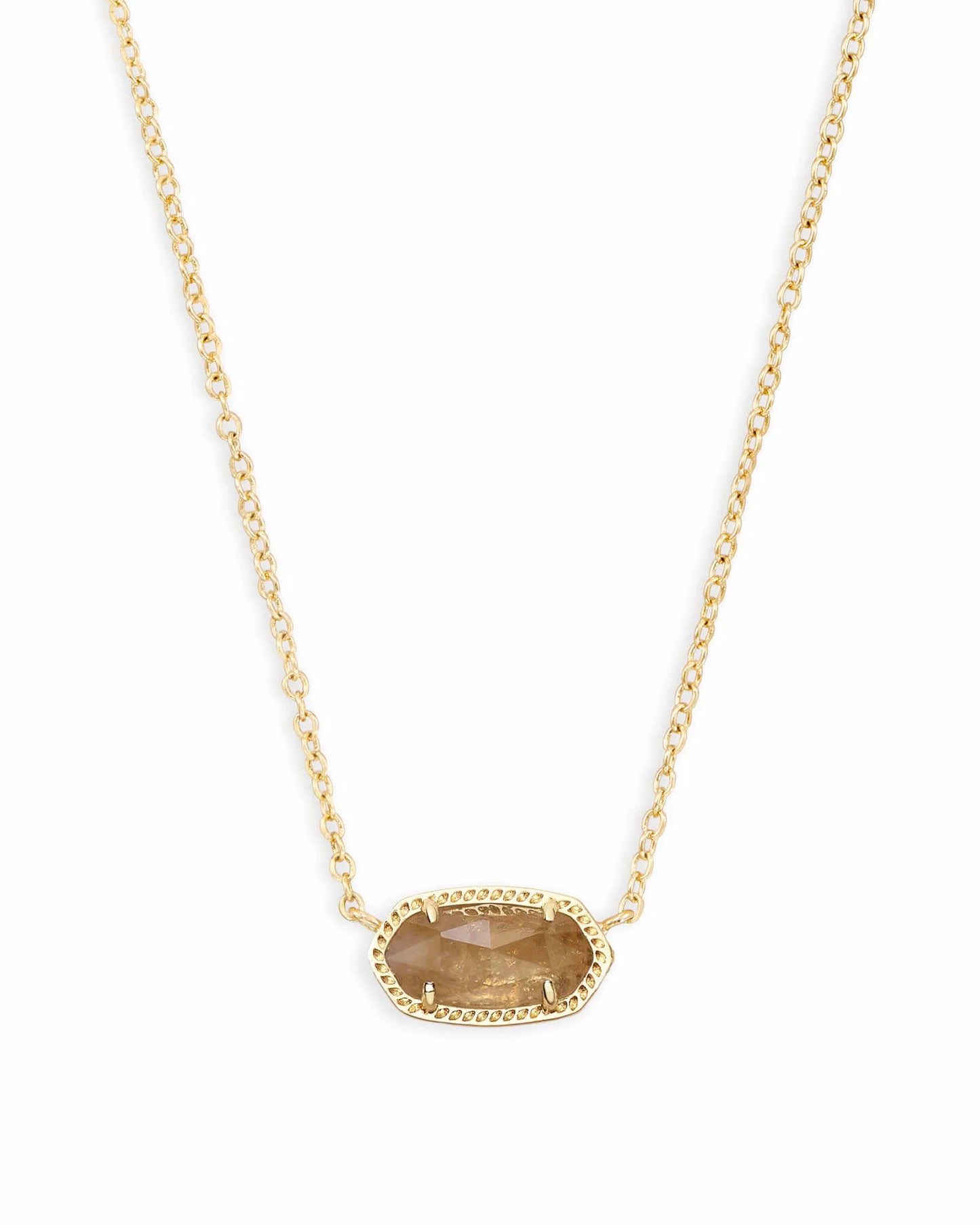 Elisa November Birthday Gold Necklace Citrine