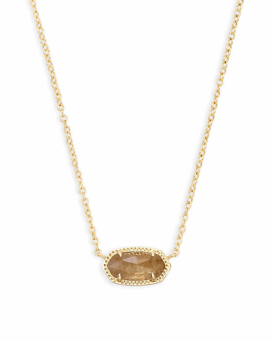 Elisa November Birthday Gold Necklace Citrine