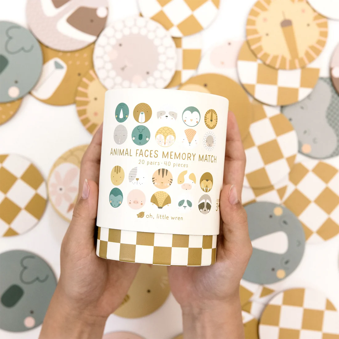 Memory Match Animal Faces Game